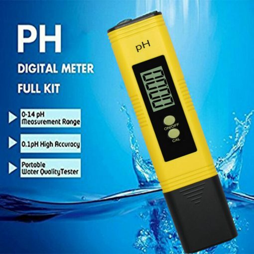 Portable Digital LCD PH Meter High Accuracy Water Quality Tester Acidity Alkalinity Test Pen Pocket Size For Household Drinking Hydroponics Aquarium Brewing Laboratory Pool