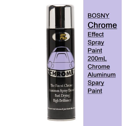 BOSNY Chrome Effect Spray Paint 200mL Chrome Aluminum Spray Paint