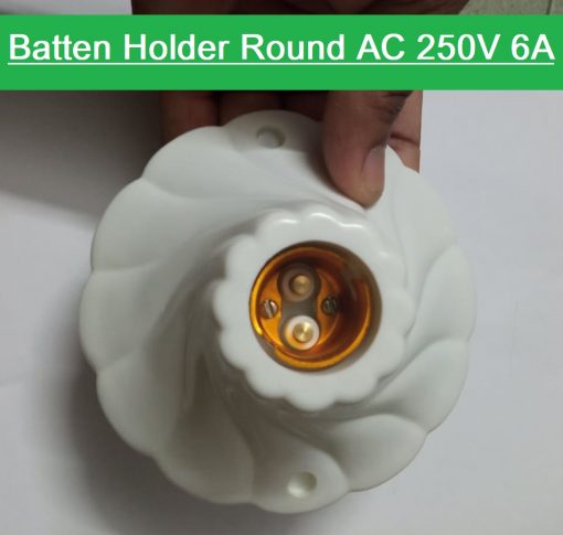 Batten Holder Round AC 250V 6A