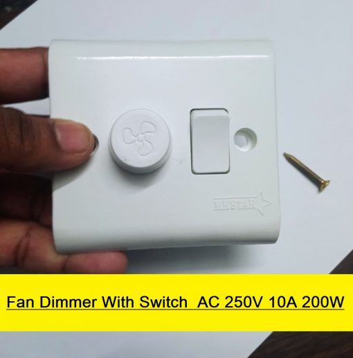 Fan Dimmer With Switch  AC 250V 10A 200W