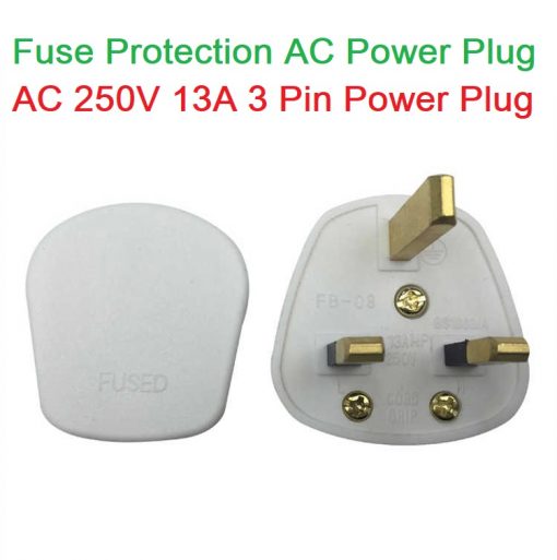 Fuse Protection AC Power Plug AC 250V 13A 3 Pin Power Plug