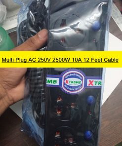 Multi Plug AC 250V 2500W 10A 12 Feet Cable