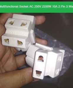 Multifunctional Socket AC 250V 2200W 10A 2 Pin 3 Way