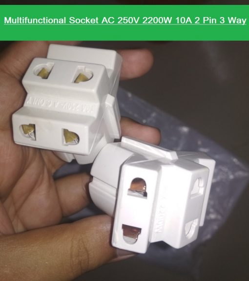 Multifunctional Socket AC 250V 2200W 10A 2 Pin 3 Way