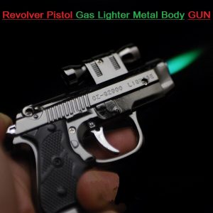 Revolver Shape Gas Lighter Butane Gas Leaser Gun Lighter