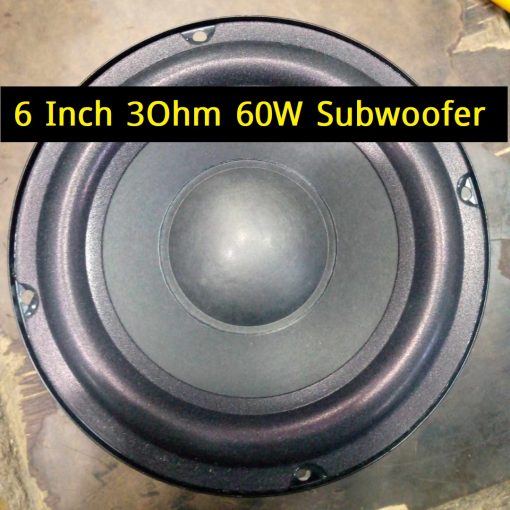 6 Inch Subwoofer Speaker 6 Inch 60W 3 Ohm Audio Subwoofer Amplifiers HiFi Deep Bass Audio Speaker For Home Theater Audio Amplifiers Speaker 6 Inch 60W Subwoofer