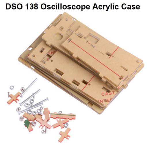 DSO 138 Digital Oscilloscope 2.4″ TFT Display Clear Transparent Acrylic Case Shell Box Cover For DSO138 DIY Protection Kit