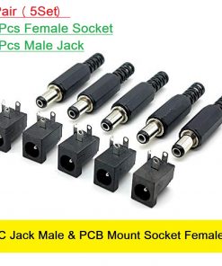 DC Jack Male & PCB Mount Socket Female