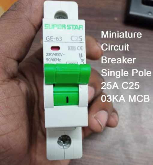 Miniature Circuit Breaker Single Pole 25A C25 03KA MCB