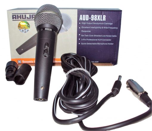 AHUJA AUD 98XLR AUD-98XLR Professional Dynamic Unidirectional Microphone Unidirectional Dynamic Corded Microphone