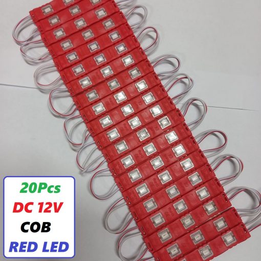 20Pcs RED Color DC 12V COB RED LED COB Light For Decoration Indoor Outdoor Office General Purpose Lighting DIY