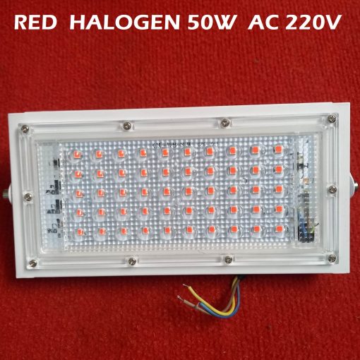 RED HALOGEN 50W XXG-198-50W LED Lights LED Load Line Tungsten Lamps AC 220V 50 Watt Carrying LED Outdoor Light Garden Playground Halogen Lamp Floodlight Spotlight Construction Site