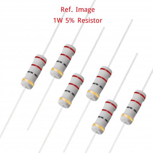 1Watt 2.2K Ohm Resistor 1W 2.2K Ohm Metal Film Resistor 2.2K Ohm 1 Watt Metal Oxide Film Resistor Axial Leads 2.2K Ohm ±5% Tolerance 2 Pin Leads Terminals