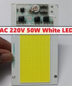 WHITE AC 220V 50W FAA60B380272 COB SMD LED Light Chip 60x105mm Ultra Bright White 50 Watt LED Light Solar Light Panel Mount Aluminum Base For Solar Panel Flood Light Household Garden LED Light With Smart IC