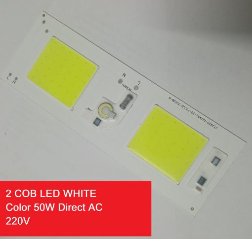 2 COB LED WHITE Color 50W Direct AC 220V