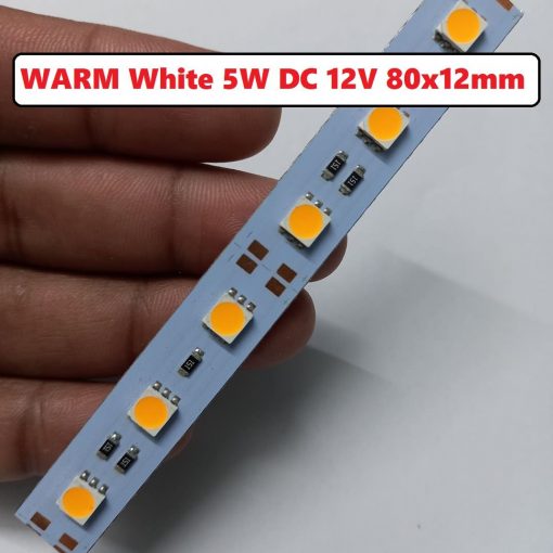 WARM White Color 5050 60D JX-4774 5W Supper Bright Warm White 5W DC 12V 80x12mm COB 6 LED Chip 5 Watt Warm White Color Light Directly Connect DC 12V Without Need Any Drivers For DIY Flood Light