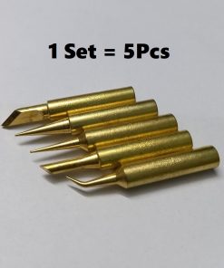 5Pcs GOLD Plated 900M-T-I 900M-T-IS 900M-T-K 900M-T-B 900M-T-3C Soldering Tip Bit Lead Free Soldering Iron Professional Bits Replacement Pencil Soldering Solder Iron Tip For Soldering Iron & Soldering Station Tip