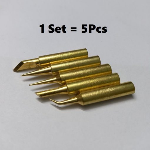 5Pcs GOLD Plated 900M-T-I 900M-T-IS 900M-T-K 900M-T-B 900M-T-3C Soldering Tip Bit Lead Free Soldering Iron Professional Bits Replacement Pencil Soldering Solder Iron Tip For Soldering Iron & Soldering Station Tip