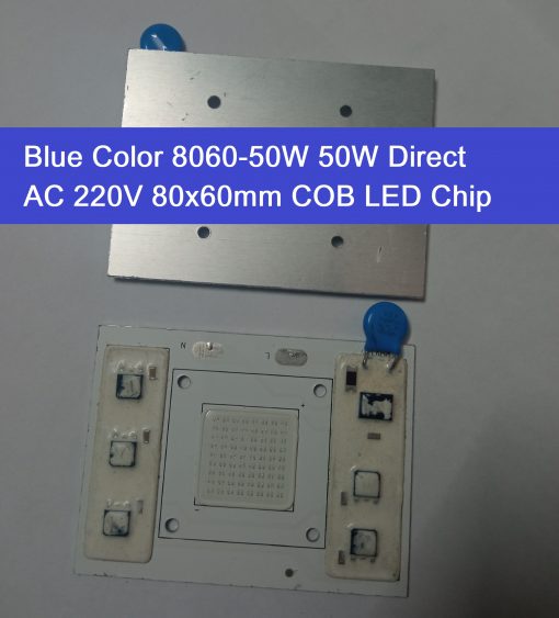 Blue Color 8060-50W 50W Direct AC 220V 80x60mm COB LED Chip