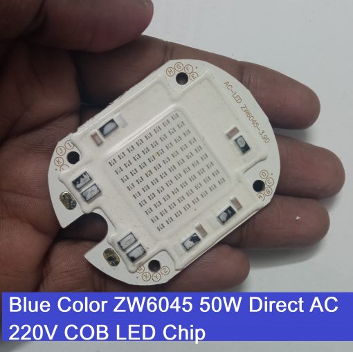 Blue Color ZW6045 50W Direct AC 220V COB LED Chip