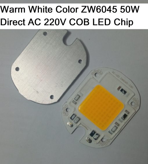 Warm White Color ZW6045 50W Direct AC 220V COB LED Chip