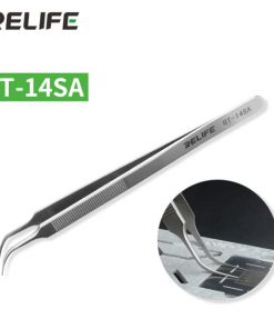 Tweezer Relife RT-14SA Hole Tweezers Curve Professional Tweezers Eyebrow Tweezer Hair Beauty Slanted Stainless Steel Tweezer Tool