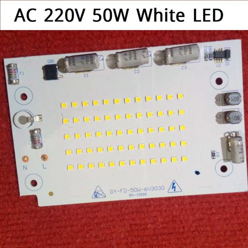 WHITE Color 50W Direct AC 220V GY-FD-50W-6V3030 50W Size 130x85mm COB SMD LED Light Chip White COB LED Light