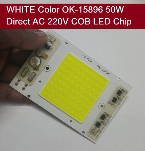 WHITE Color OK-15896 50W Direct AC 220V COB LED Chip