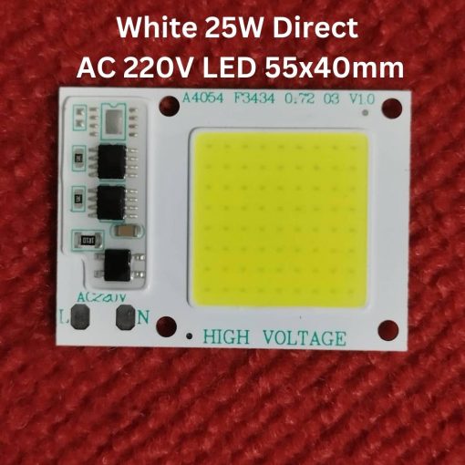 WHITE Color A4054 F3434 25W Supper Bright White 25W Direct AC 220V 55x40mm COB LED Chip 25 Watt White Color Light Directly Connect AC 220V Without Need Any Drivers For DIY Flood Light