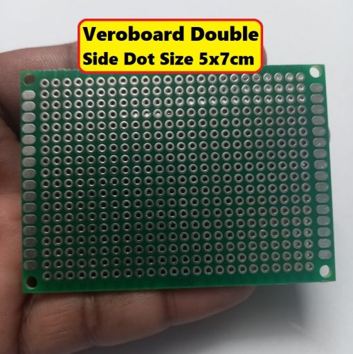 Veroboard Double Side Dot 5x7cm Glass Fiber Stripboard PCB Printed Circuit Board Project Board For Prototyping Weld Soldering Arduino DIY