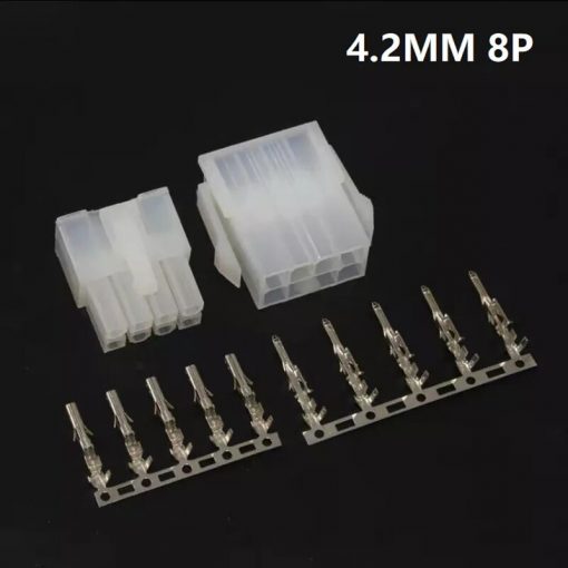 8 Pin Molex 4.2mm Cable Wire Male Female Harness Dual Row Housing Connector Transparent Nylon Plastic Header Lock Type