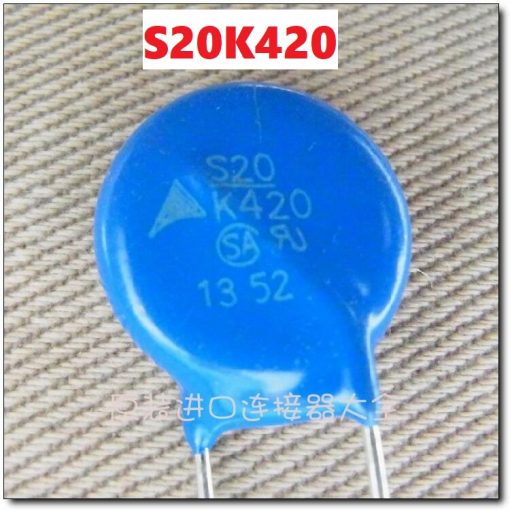 MOV S20K420 20mm 420VAC Disk Type Metal Oxide Varistor S20K420 For Power Supply ZOV