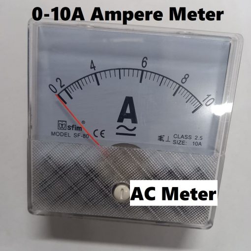 AMP Meter AC Analog Ampere Meter 0-10A Gauge Square Panel Current Amperemeter 10A Analog Panel Ammeter Current Meter SF-80 For AC 220V Line