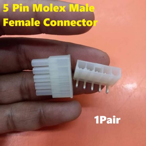 5 Pin Molex 4.2mm PCB Mount Male Female 5Pin Right Angle Male Header Harness Housing Connector Transparent Nylon Plastic