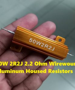 50W 2R2J 2.2 Ohm Wirewound Aluminum Housed Resistors 50Watt Aluminum Clad Power Metal Shell Case Wirewound Resistor 2.2 Ohm 5% Tolerance Fixed Resistor