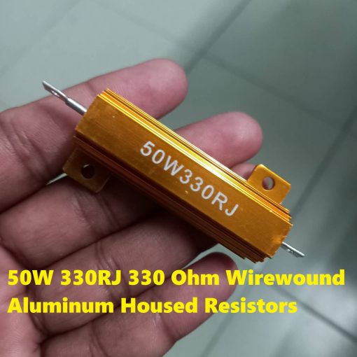 50W 330RJ 330 Ohm Wirewound Aluminum Housed Resistors 50Watt Aluminum Clad Power Metal Shell Case Wirewound Resistor 330 Ohm 5% Tolerance Fixed Resistor