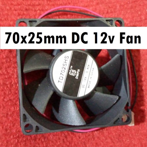 70mm FAN 7025 12V COOLING Fan 2.8 Inch Cooling Fan 12V 70x70x25mm 7025 Fan Heatsink Cooler Radiator Cooling Fan 12V DC Fan Heat Dissipation Mini Fans With Cables