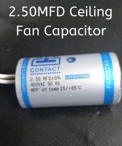 Ceiling Fan capacitor 2.5 MFD High speed Pakistan 450VAC Capacitor Industrial Electric Fan Capacitor 50Hz 60Hz