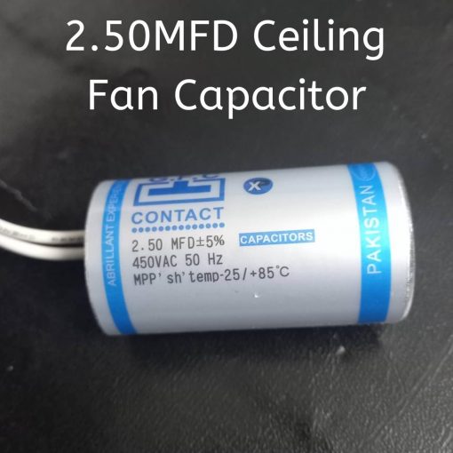 Ceiling Fan capacitor 2.5 MFD High speed Pakistan 450VAC Capacitor Industrial Electric Fan Capacitor 50Hz 60Hz