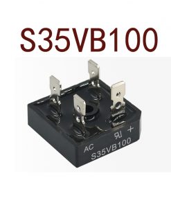 35100 Full Wave S35VB100W S35VB100 35A 100W 1000V AC To DC Single Phase Metal Housing Electronic Bridge Rectifier Diode 4 Pins Leads