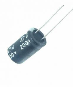 47uF 200V RADIAL Electrolytic Capacitor 47uF 200V Radial Polarized Aluminum Electrolytic Capacitors 2 Pin Leads Connections Leg