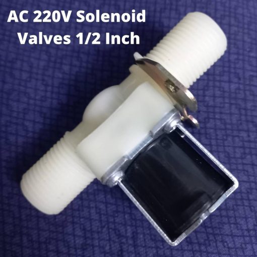 AC 220V Solenoid Water Valves 1/2″ Inch Diameter AC220V Solenoid Water Pressure Valve For Engineering Projects DIY