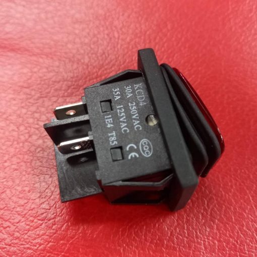 KCD4 Rocker Switch 30A 250V 4 Pin Black Color Switches 4Pin