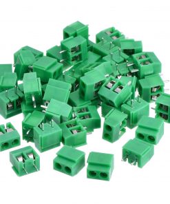 2Pin GREEN Color KF301-2P 2 Pin Plug-In PCB Mount Straight Screws Terminal Block Connector 5.08mm Pitch Socket Strips For Electronics Cables Connectors Terminals