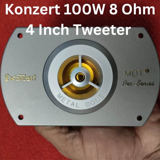 Konzert KMDT-100 100W 4 Inch Professional Hi-Fi Tweeter Voice Ultra Sound Multimedia DC 12V 100 Watt 8 Ohms Audio Speaker HiFi Deep For Home Theater Loudspeaker Car Horn Stereo Amplifiers