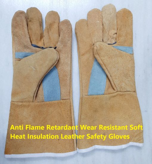 Heat Insulation Leather Safety Gloves