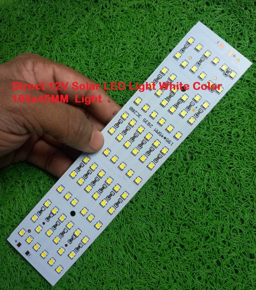 Direct 12V Solar LED Light White Color 195x45MM  Light