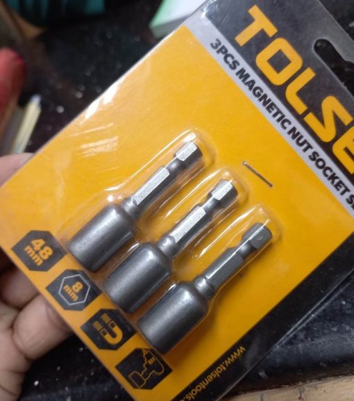 3Pcs Magnetic Nut Socket Set