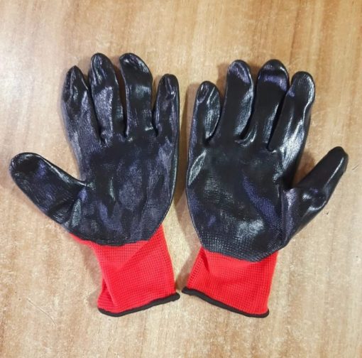 RED & BLACK Color Non Slip Gloves