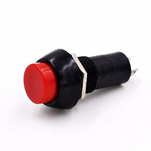 Push Switch PBS-11 PUSH BUTTON AC 250V 3A 2 Pin Leads On Off SPST RED CAP Plastic Push Button Switch Latching Switches